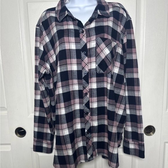 Orvis Light Flannel Shirt Womens Purple Plaid Button Down Long Sleeve XXL 2XL - Picture 1 of 12